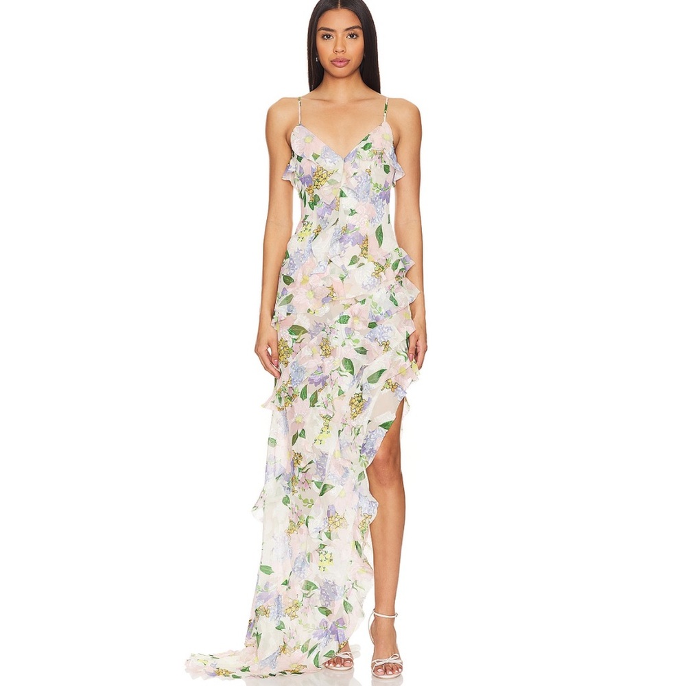 Elliatt Cosima Asymmetrical Floral Dress in Multi
